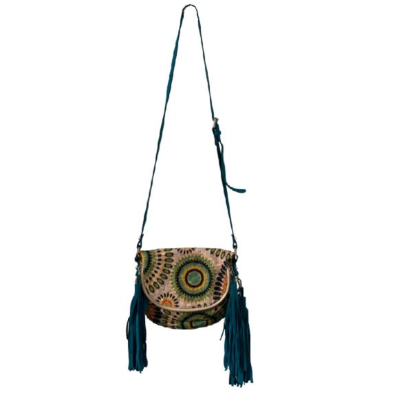 Boho / Hippie Carpet Tassel Crossbody Bag - Picture 1 of 7